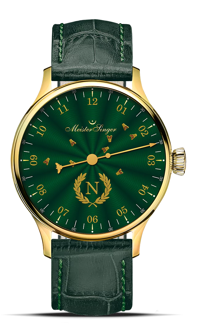 Meister Singer Edition Napoléon Grün Sammler-Edition Herrenuhr ED-NAPOLEON