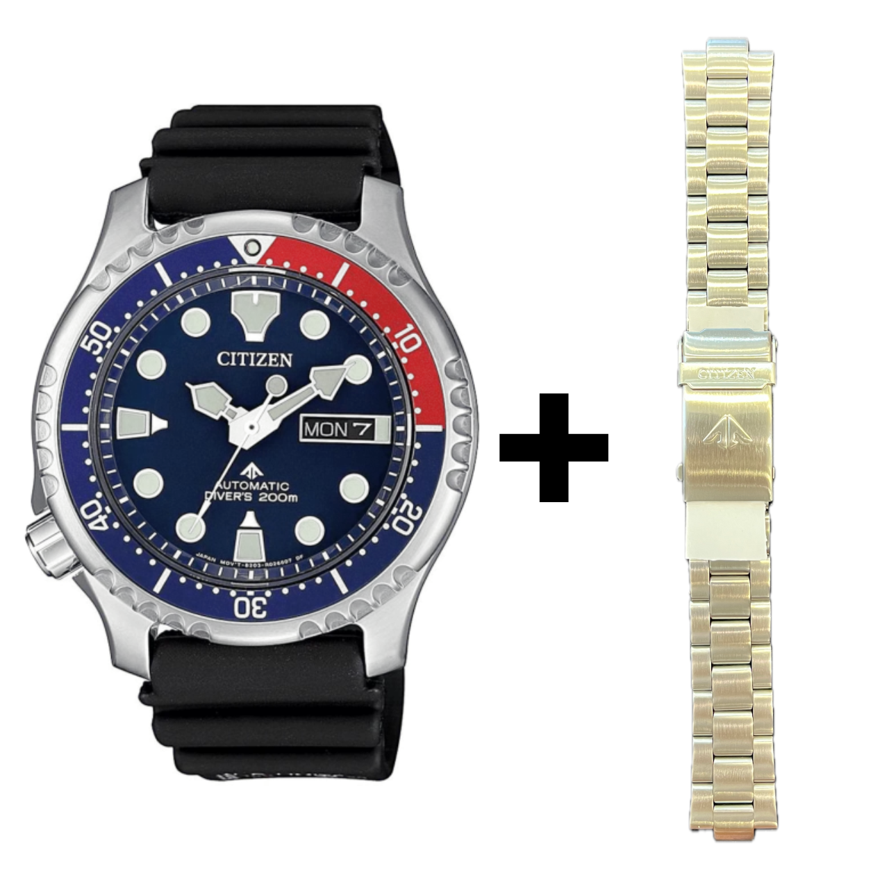 Citizen Herrenuhr NY0086-16LE Hau Promaster SET mit Metallband 