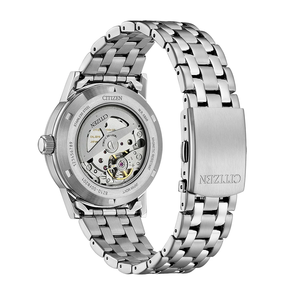 Citizen Automatik Dress Watch Edelstahl weiß, 40mm Herrenuhr NJ0210-56A