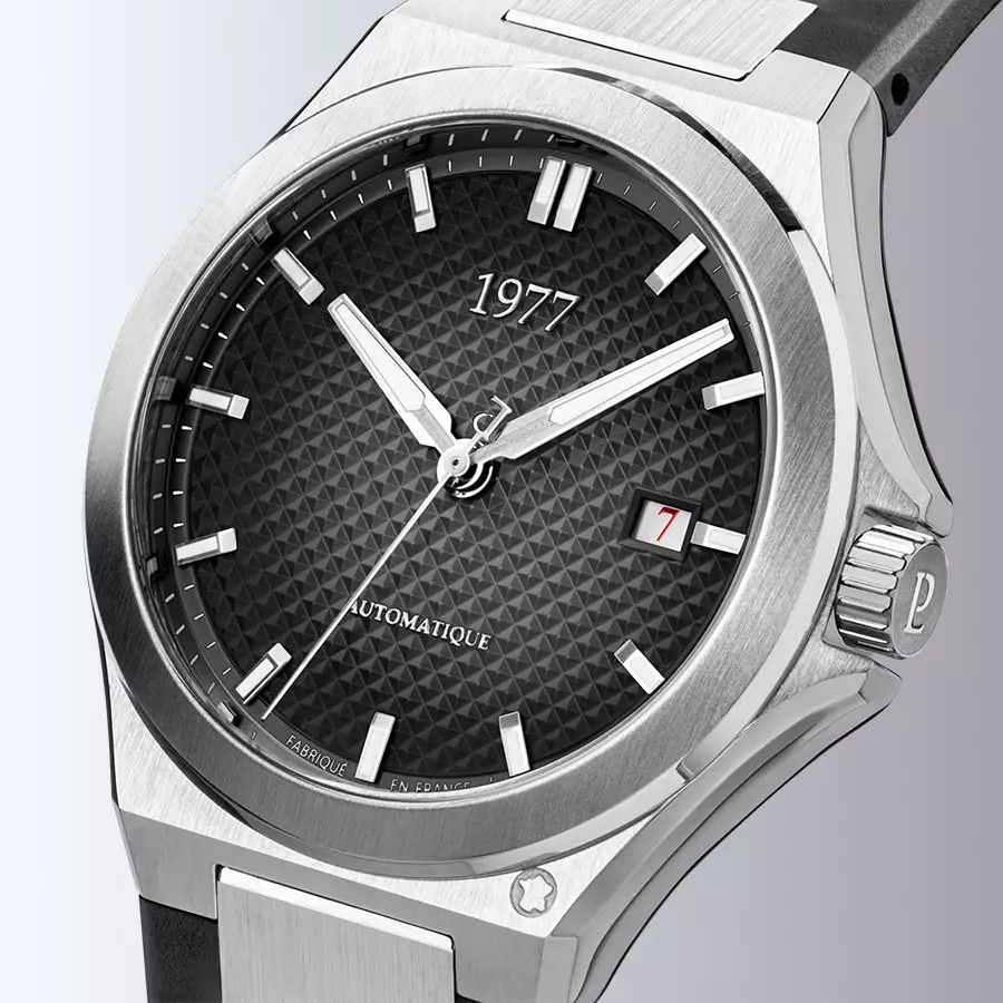 1977 ARSENE Automatique, 41 MM, Cadran Noir, Bracelet Caoutchouc FKM Noir Men's Watch 1977P02133