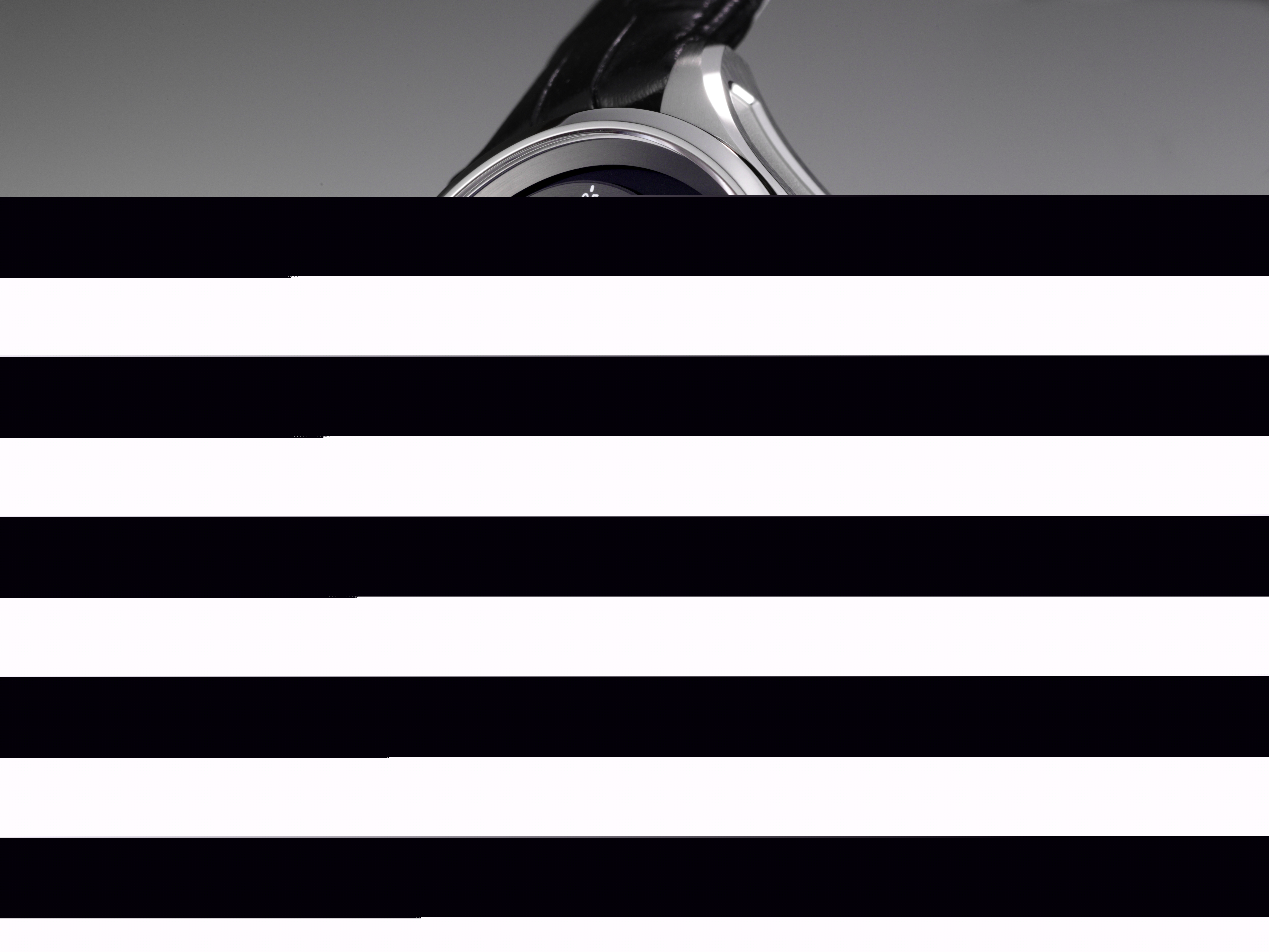 Meister Singer Panthero Jumping Hour - Schwarz, Automatikwerk, Rindsleder mit Krokoprägung, Schwarz glänzend Damenuhr PTJH902