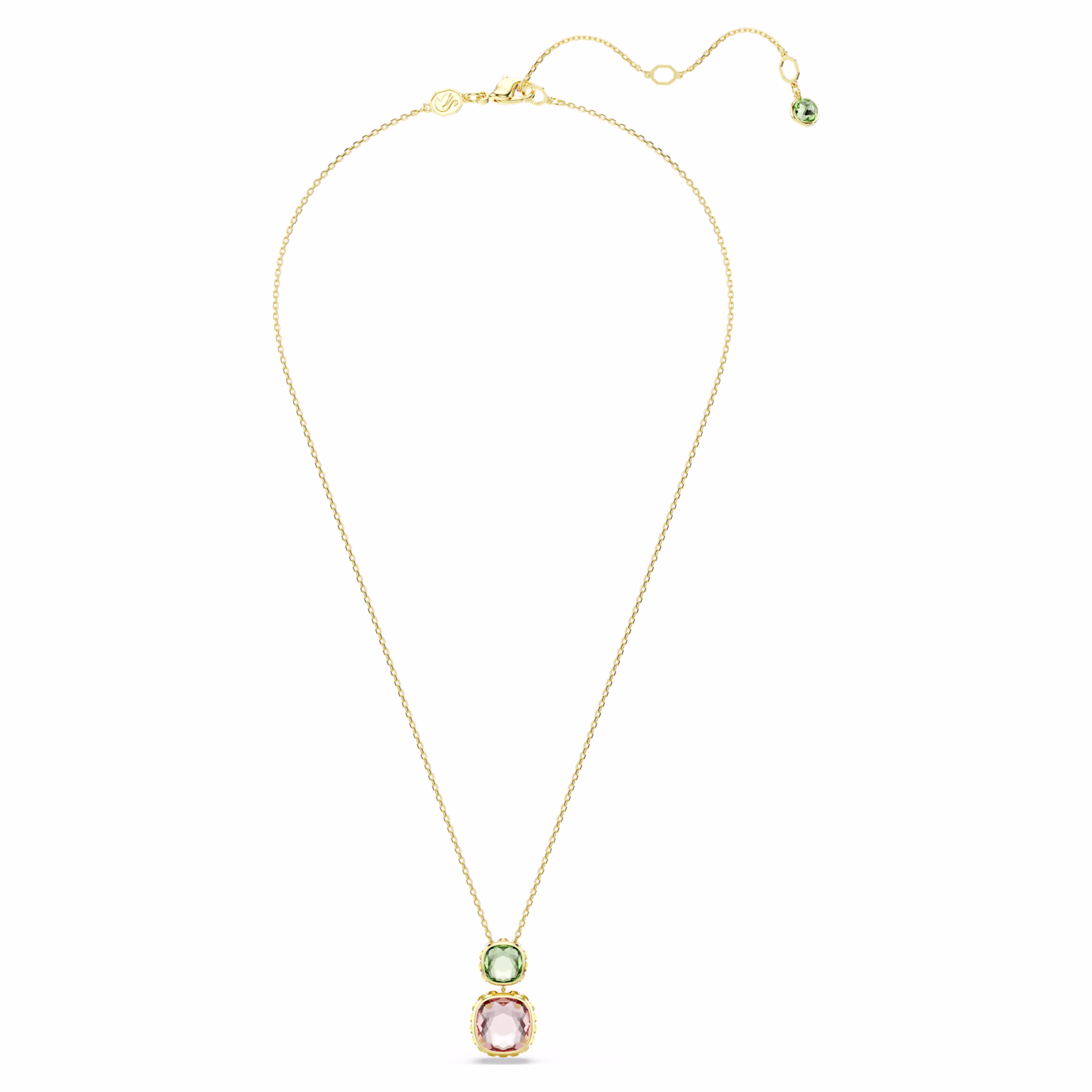 Swarovski Kette Chroma Anhänger Kissenschliff, Mehrfarbig, 18k vergoldet