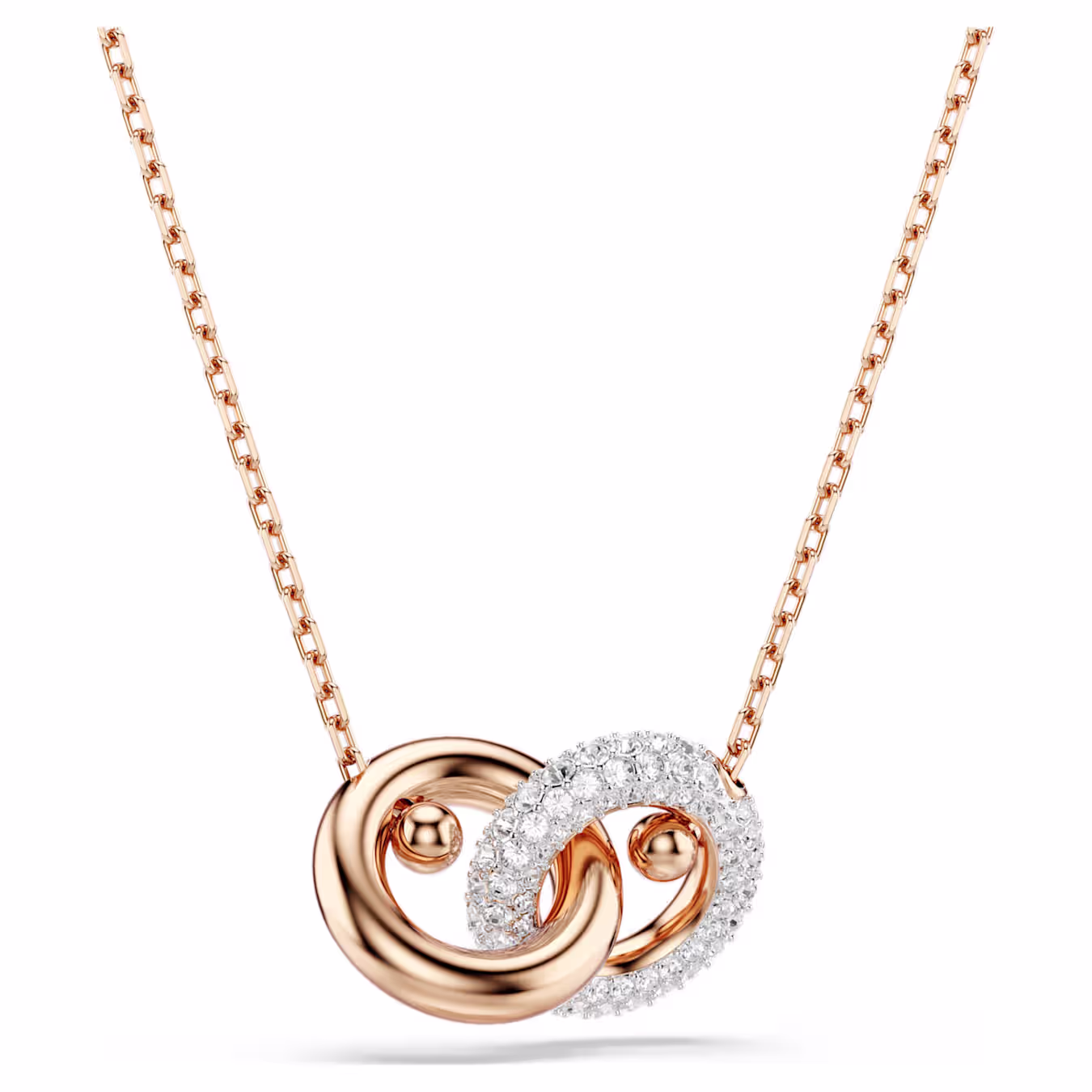 Swarovski  Dextera Anhänger Rundschliff, Weiß, Roségold-Legierungsschicht