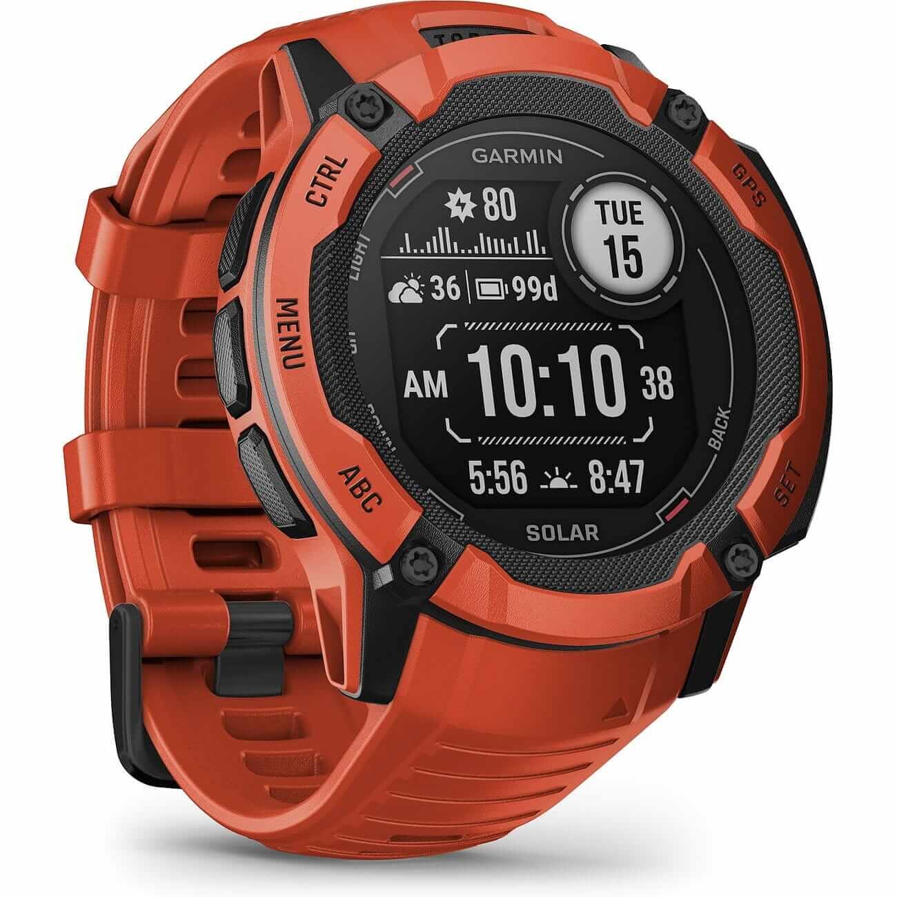 Garmin Instinct 2X Solar Rot Herrenuhr 010-02805-01