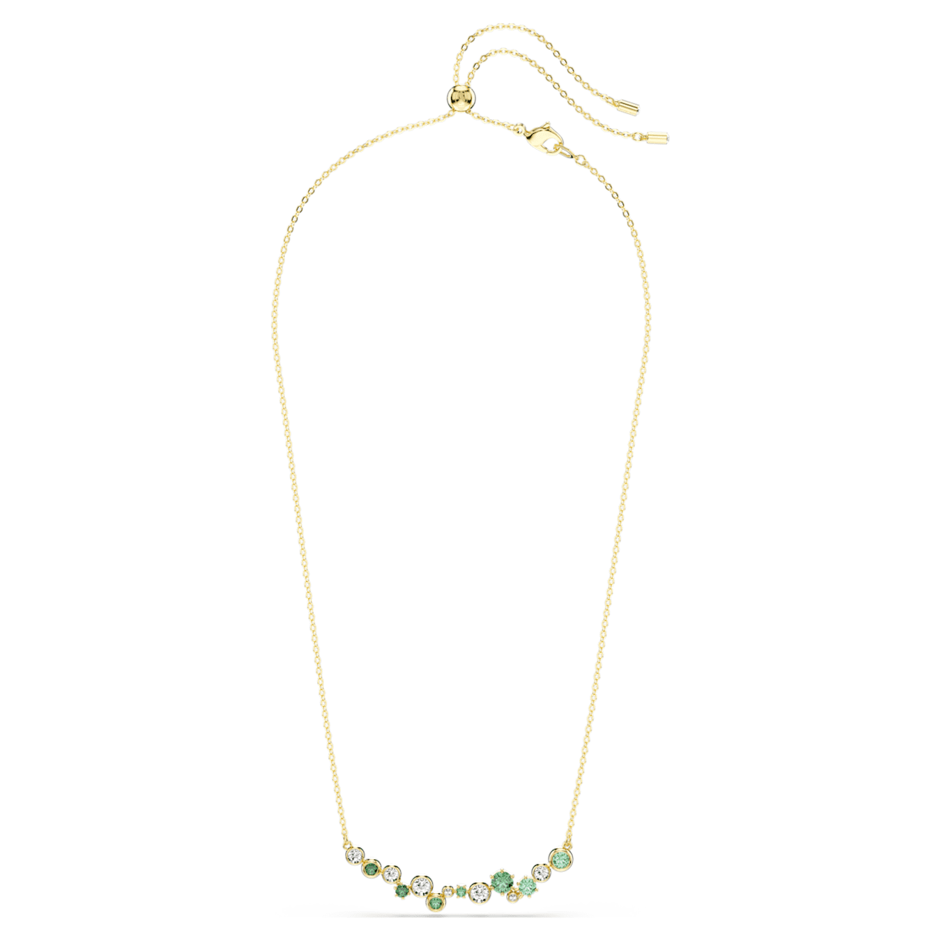 Swarovski Kette Constella Halskette Verschiedene Schliffe, Grün, 18k vergoldet