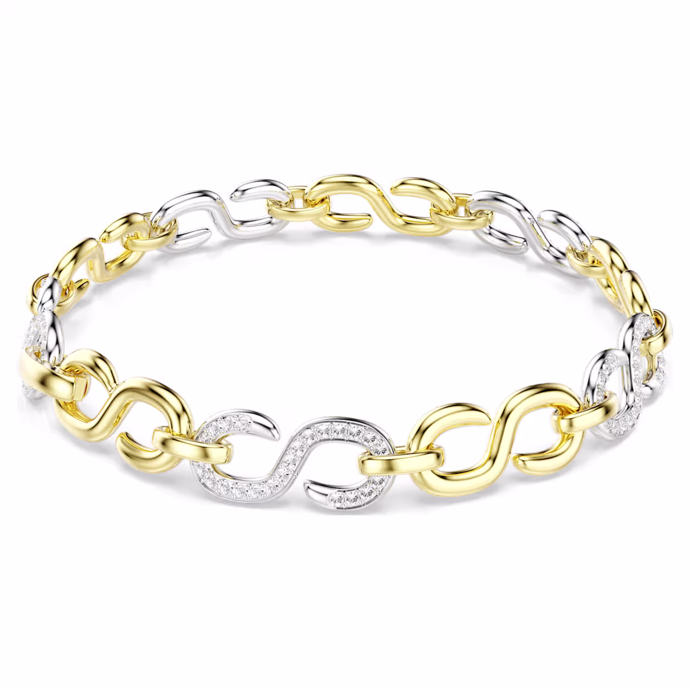 Swarovski  Dextera Armband Rundschliff, Weiß, Metallmix