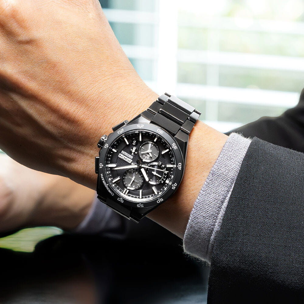 Herren-Astron-Quarz-GPS-Solar-Uhr-5X83-4 Seiko Seiko Astron GPS Solar Dual Time Chronograph Men's Watch SSH155J1