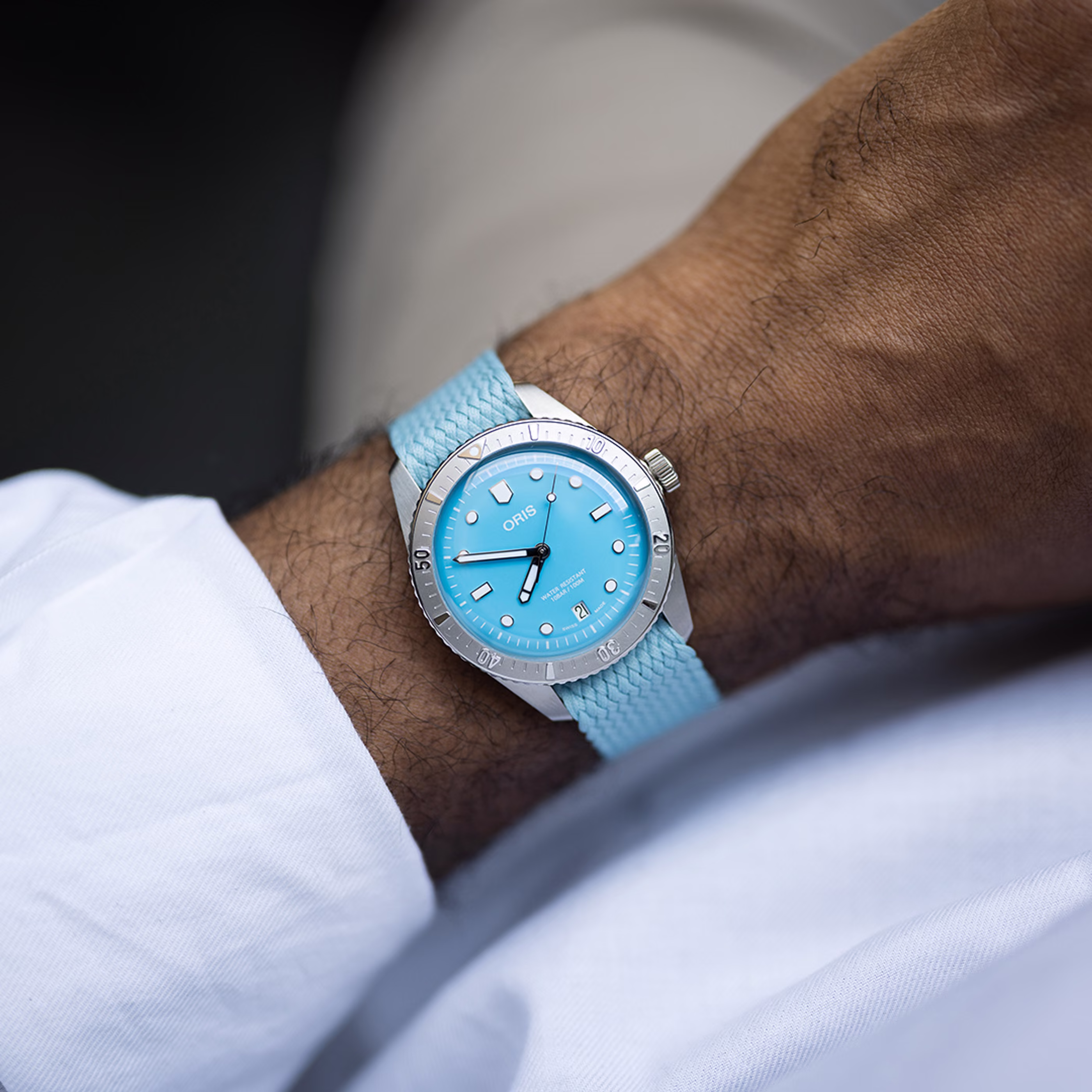 Oris Divers Sixty‑Five Cotton Candy 38mm Edelstahl Grün Unisexuhr 01 733 7771 4055-07 3 19 02S