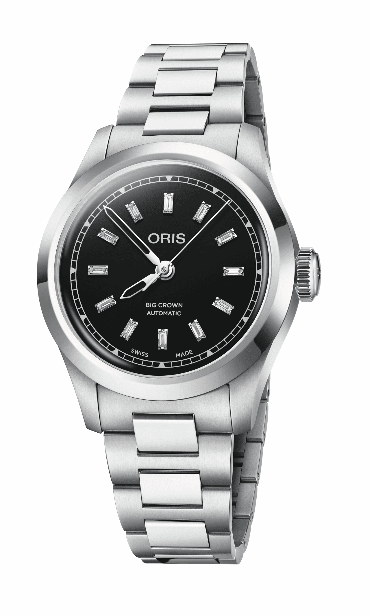 Oris Big Crown Diamonds 34mm, Automatic, Stainless Steel, Black Ladies' Watch 01 531 7797 4094-07 8 17 06