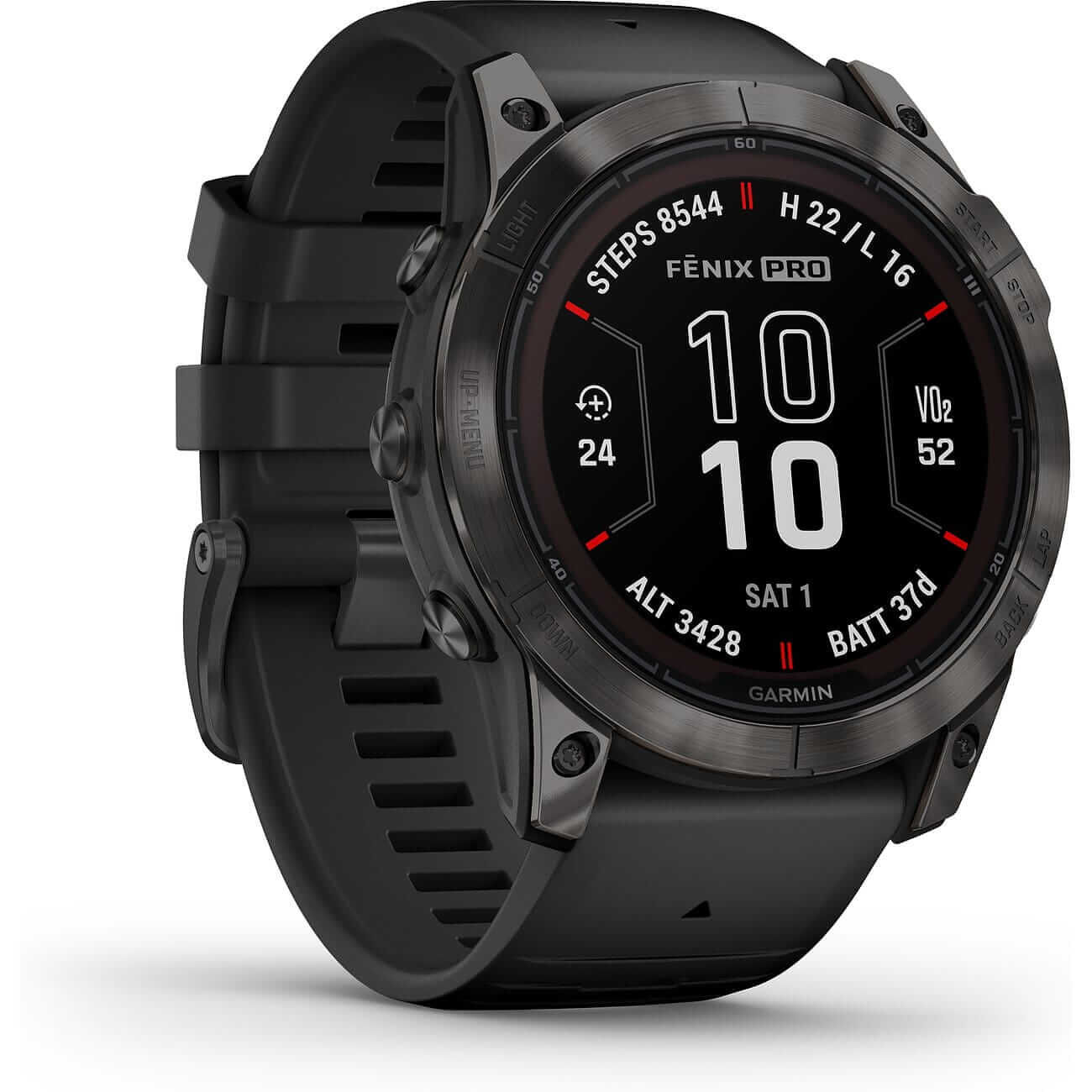 88786254 Garmin fēnix® 7X Pro Sapphire Solar Carbongrau Titan Silikonarmband 010-02778-11