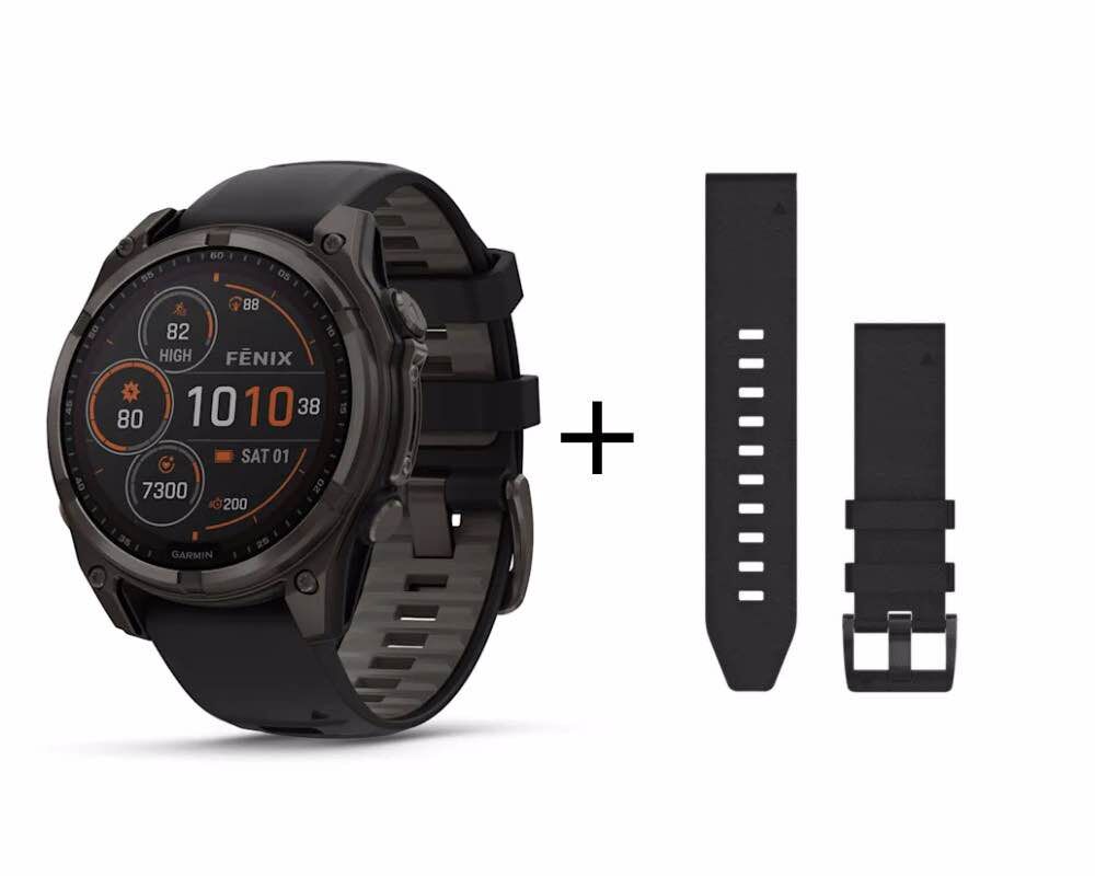 Garmin fēnix® 8 - 47 mm Solar Sapphire Graphite/Carbon Gray Titanium DLC 010-02906-11