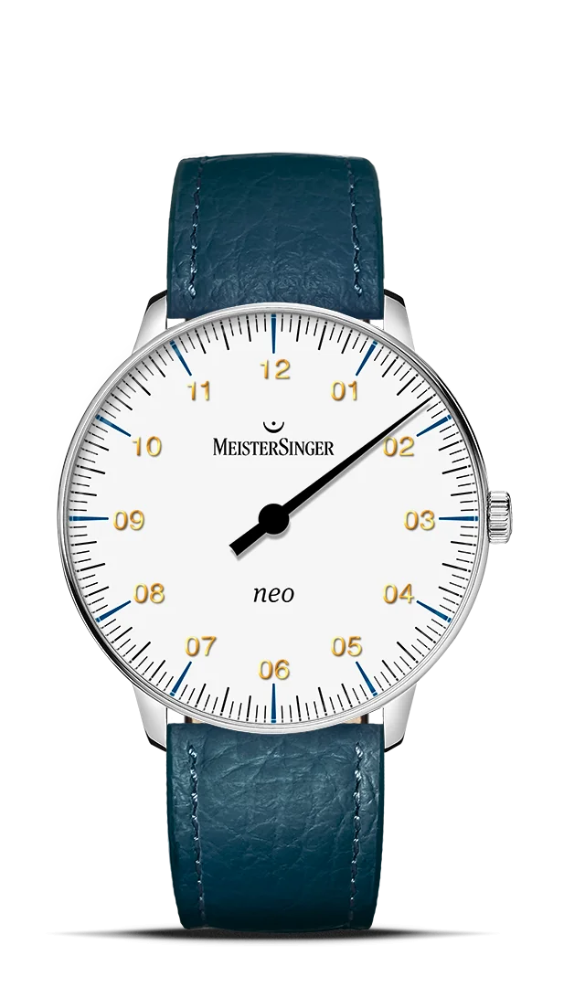 Meister Singer Neo - Weiß mit Saphirglas, Schweizer Automatikwerk, 36mm Herrenuhr NES901G