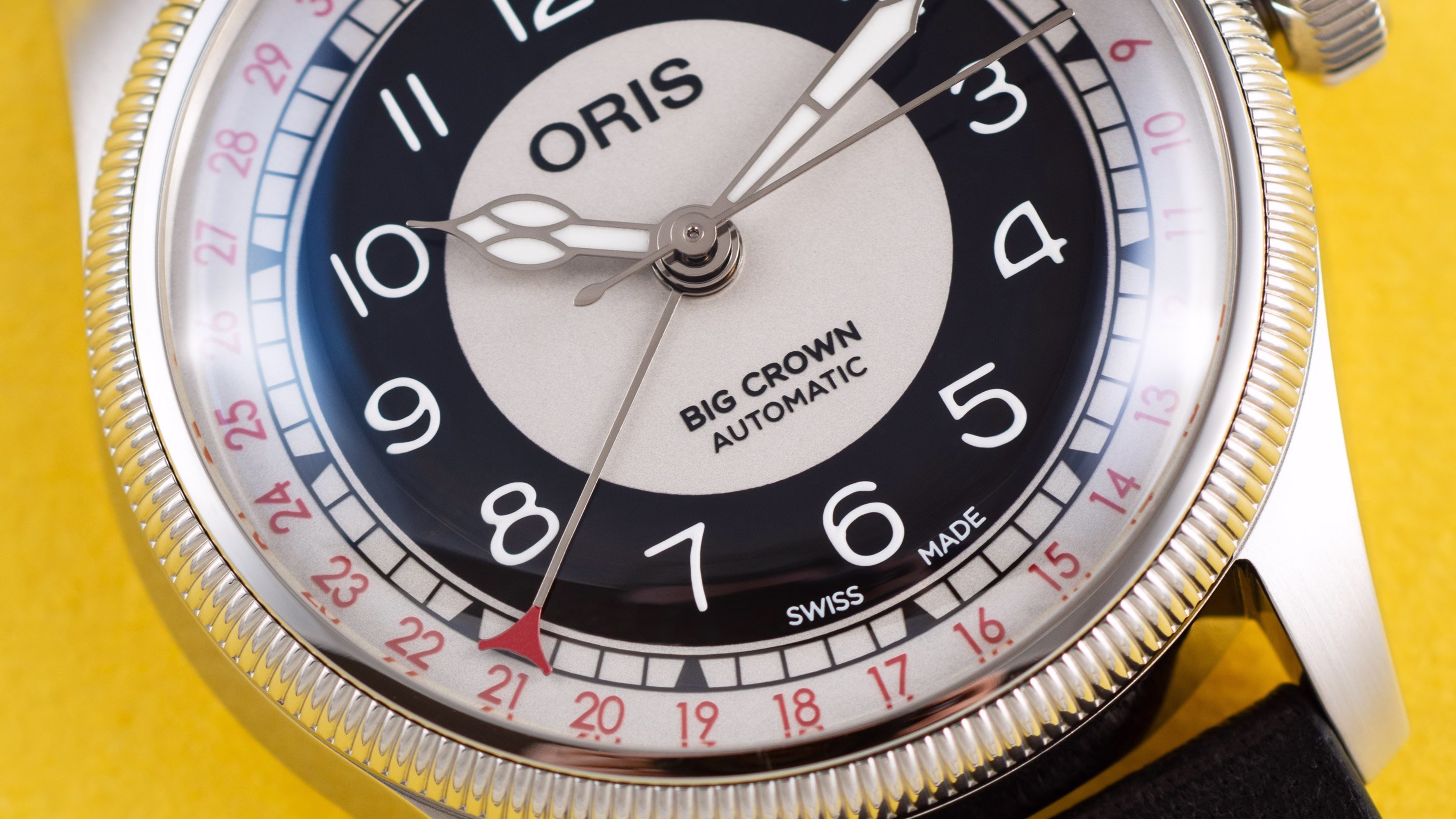 Oris Big Crown Pointer Date Bullseye Schwarz Herrenuhr 01 754 7779 4061-07 5 19 25