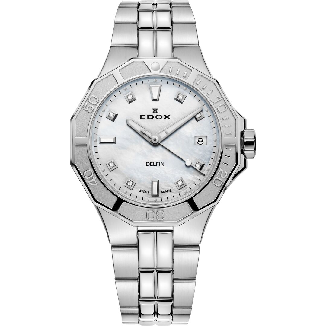 Edox Delfin Diver Date Lady Damenuhr 53020 3M NADN