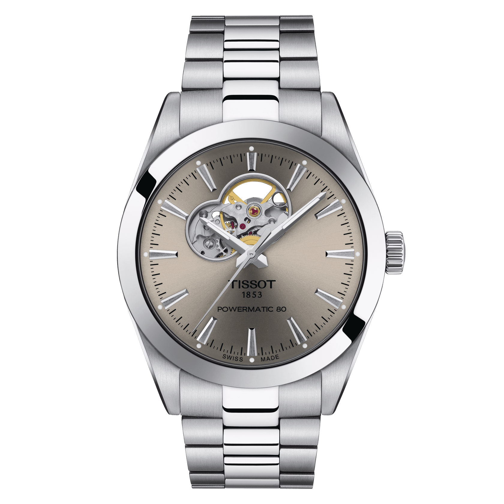 T127-407-11-081-00_1 Tissot Gentleman Powermatic 80 Open Heart Men's Watch T127.407.11.081.00