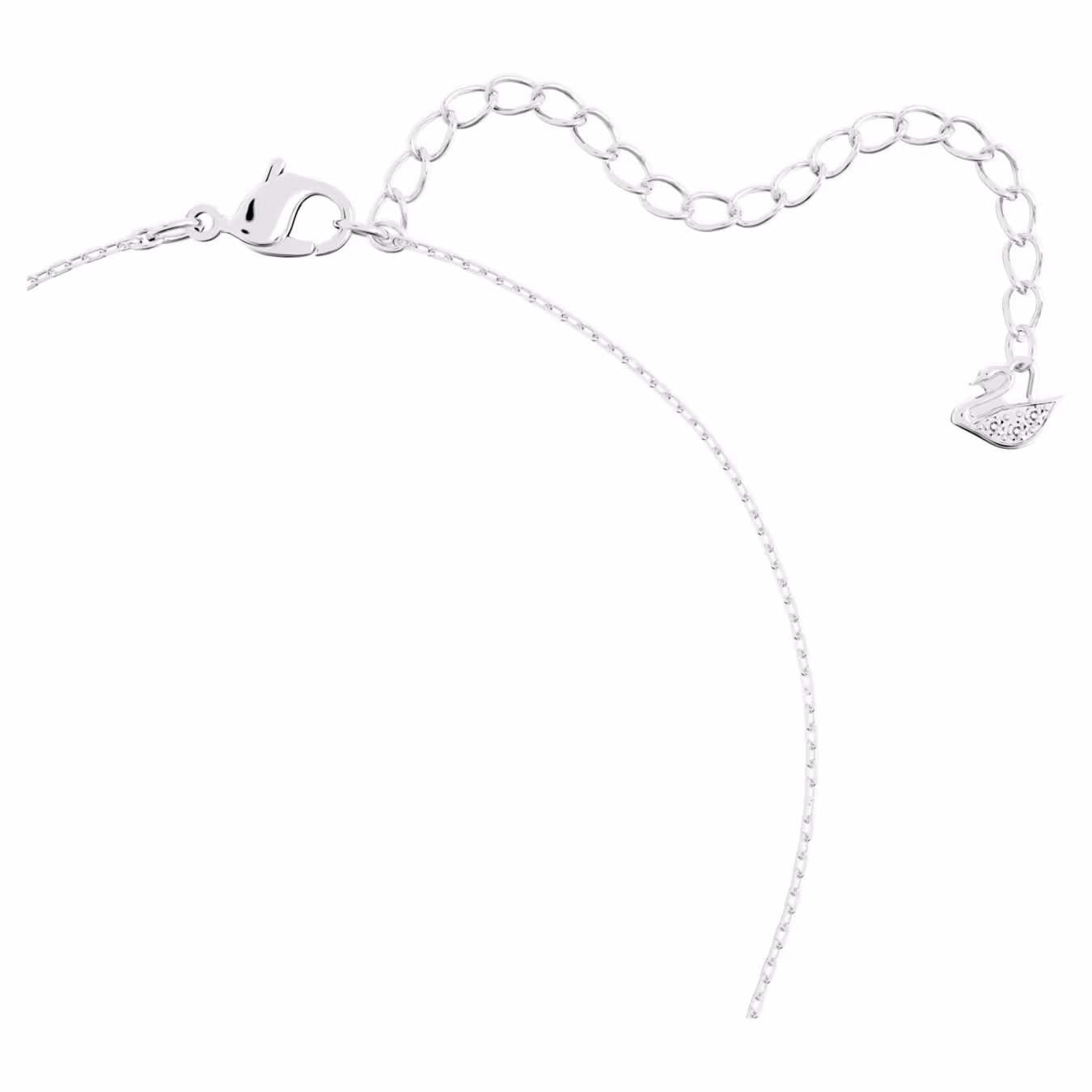 Swarovski  Stilla Anhänger Tropfenschliff, Halskette, Weiß, Rhodiniert