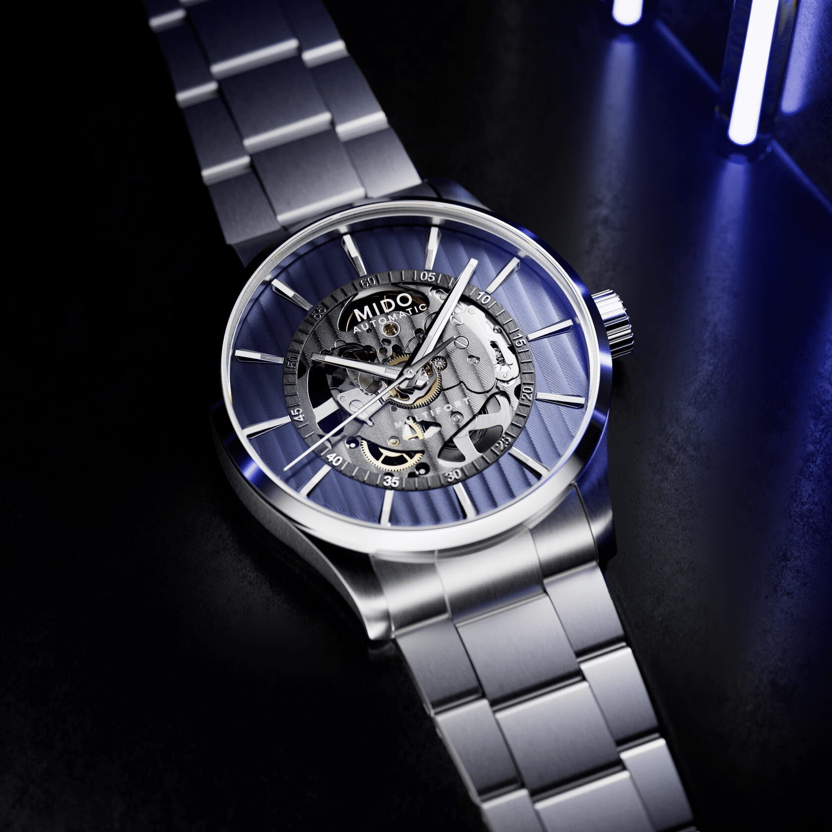 Mido Multifort Skeleton Vertigo Herrenuhr M038.436.11.041.00