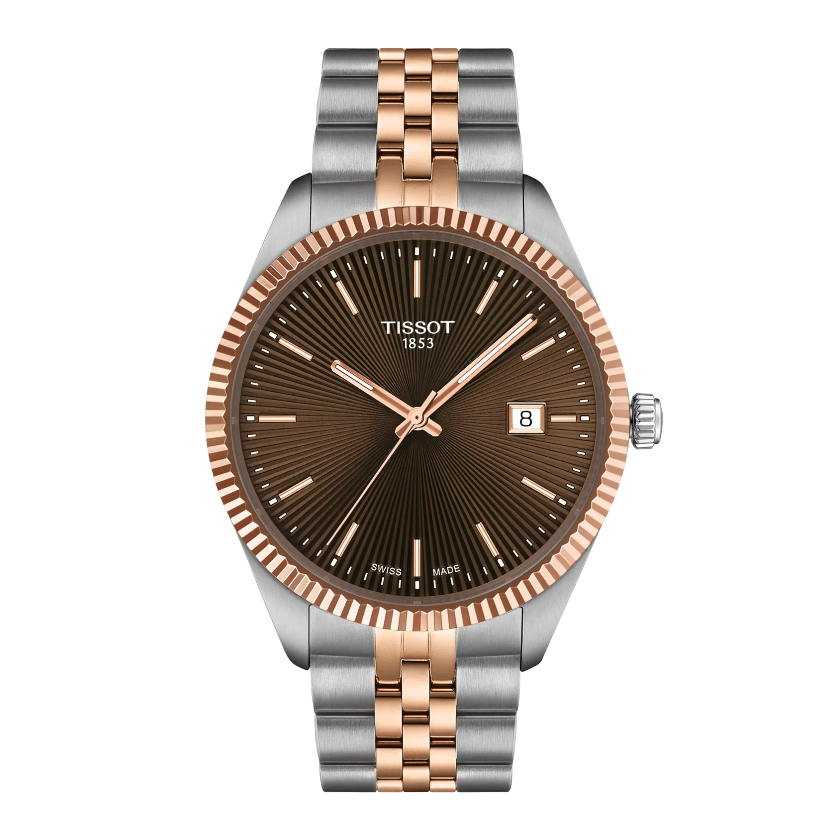 Tissot Ballade 40mm, Swiss Made Quarzwerk, Braun Roségold Herrenuhr T156.410.22.291.01