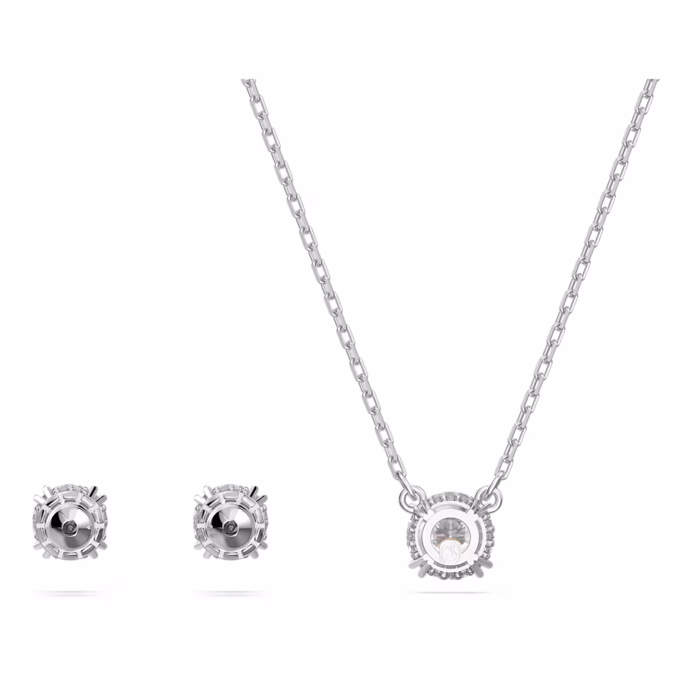 Swarovski  Stilla Set Rundschliff, Weiß, Rhodiniert