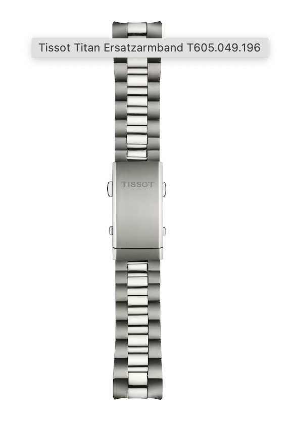 Tissot stainless titanium replacement bracelet T605.049.196