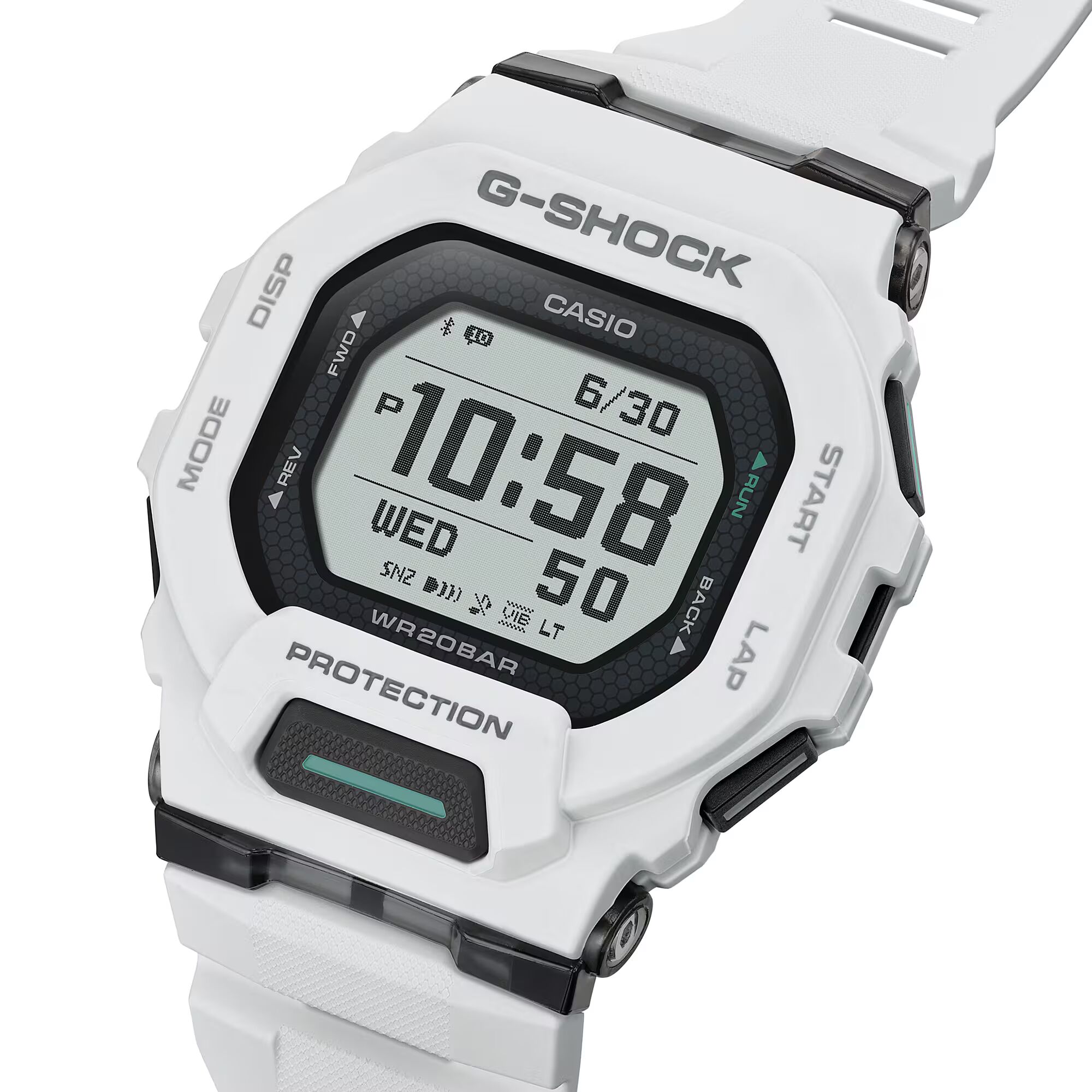 G-Shock Protection G-SQUAD Serie, Bluetooth, Quarzuhr, Weiß Herrenuhr GBD-200-7ER