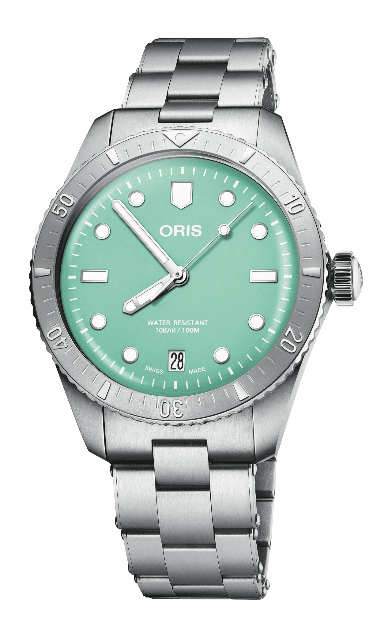 Oris Divers Sixty‑Five Cotton Candy 38mm Grün Unisexuhr 01 733 7771 4057-07 8 19 18