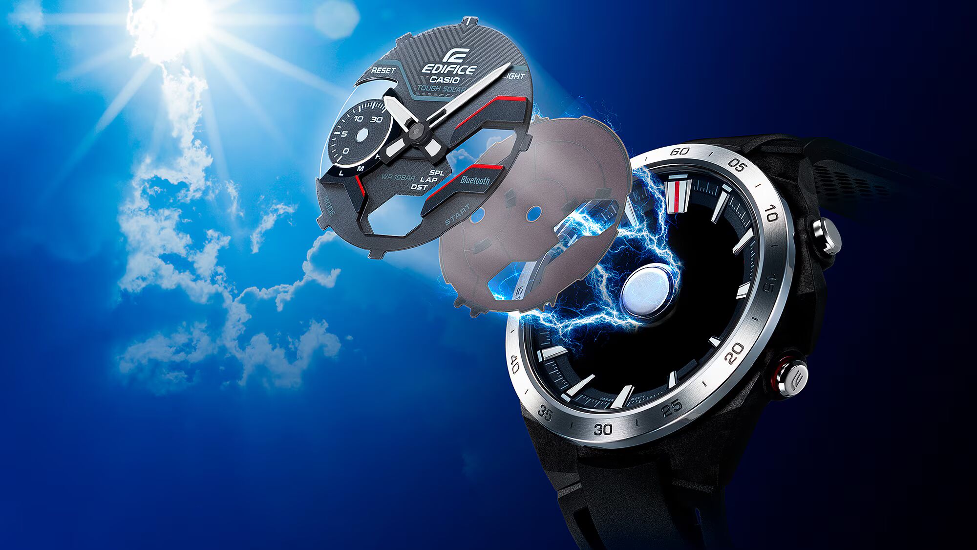 Casio EDIFICE WINDFLOW Herrenuhr ECB-2200CB-2AEF