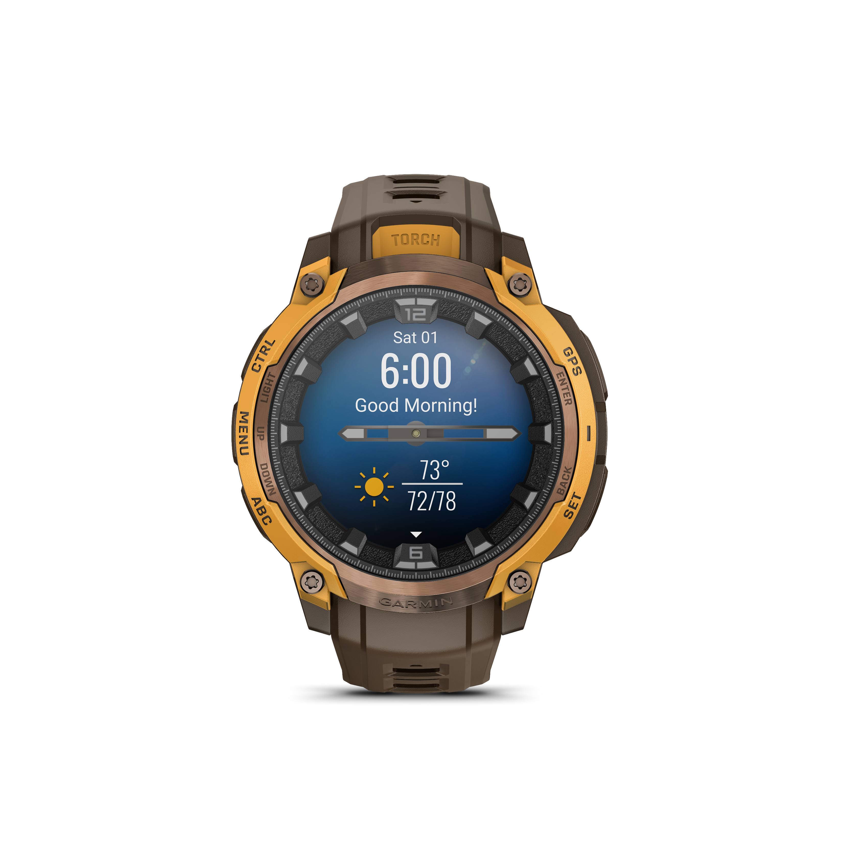Garmin Instinct® Crossover AMOLED
Bronze/Sunburst Herrenuhr 010-03398-01