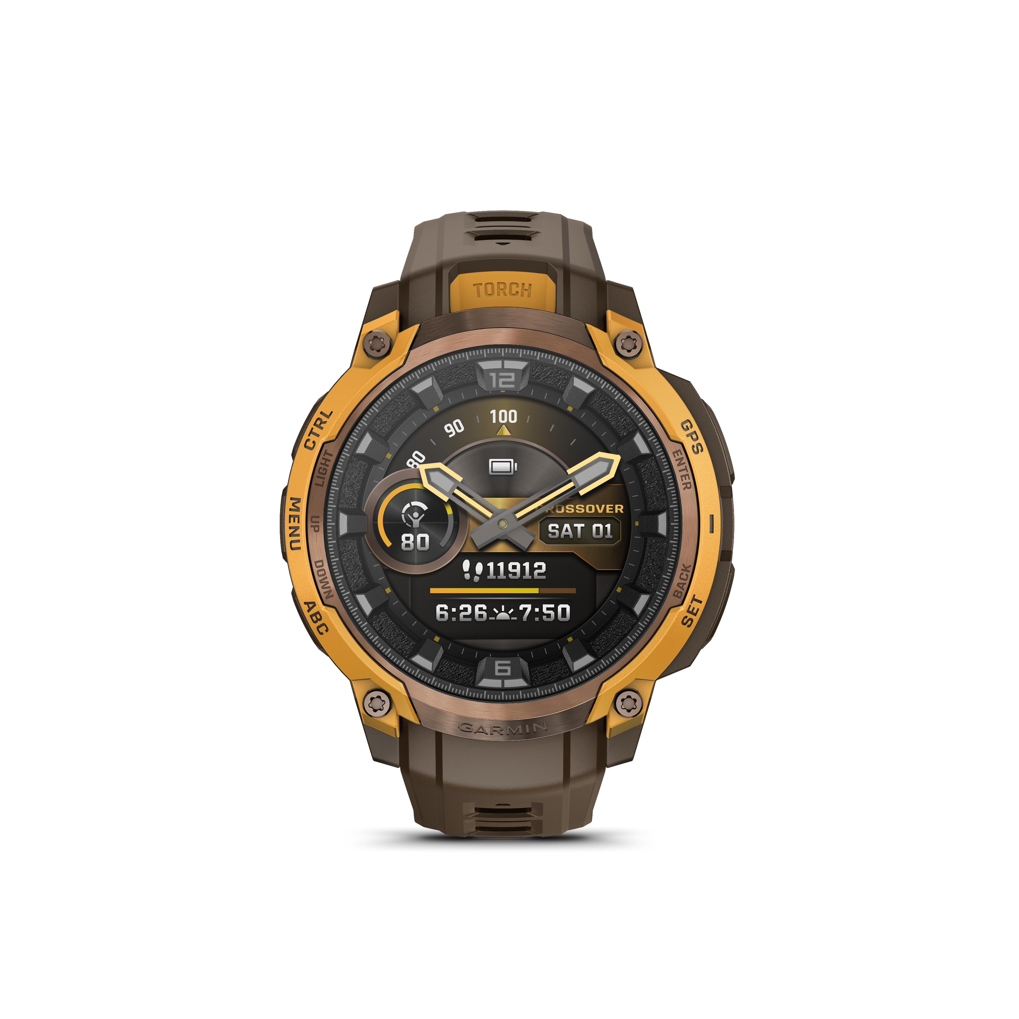 Garmin Instinct® Crossover AMOLED
Bronze/Sunburst Herrenuhr 010-03398-01