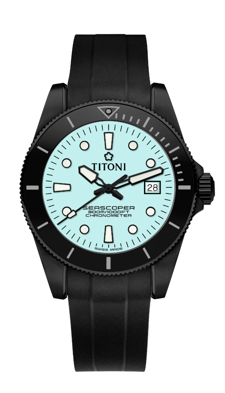 Titoni Seascoper 300 83300 B-BK-R-718 Ice Blue Limited Edition 