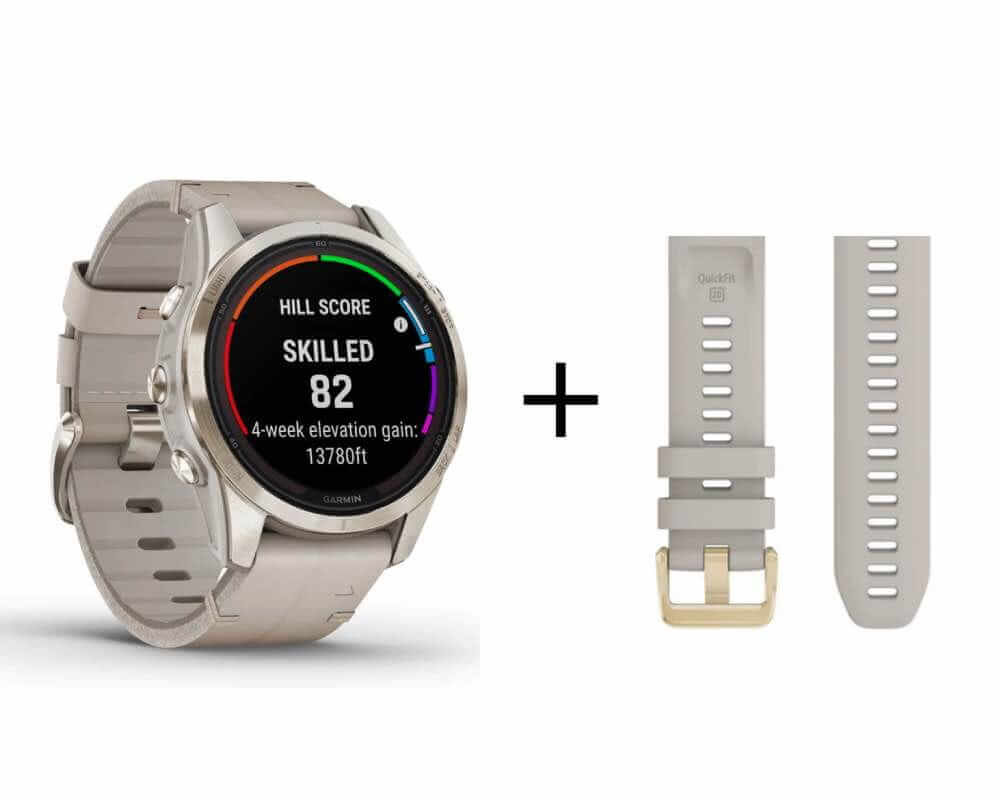 tempImageN6rYc8_11zon Garmin fēnix® 7S Pro Sapphire Solar Beige/Softgold mit Lederarmband und Silikonband 010-02776-30