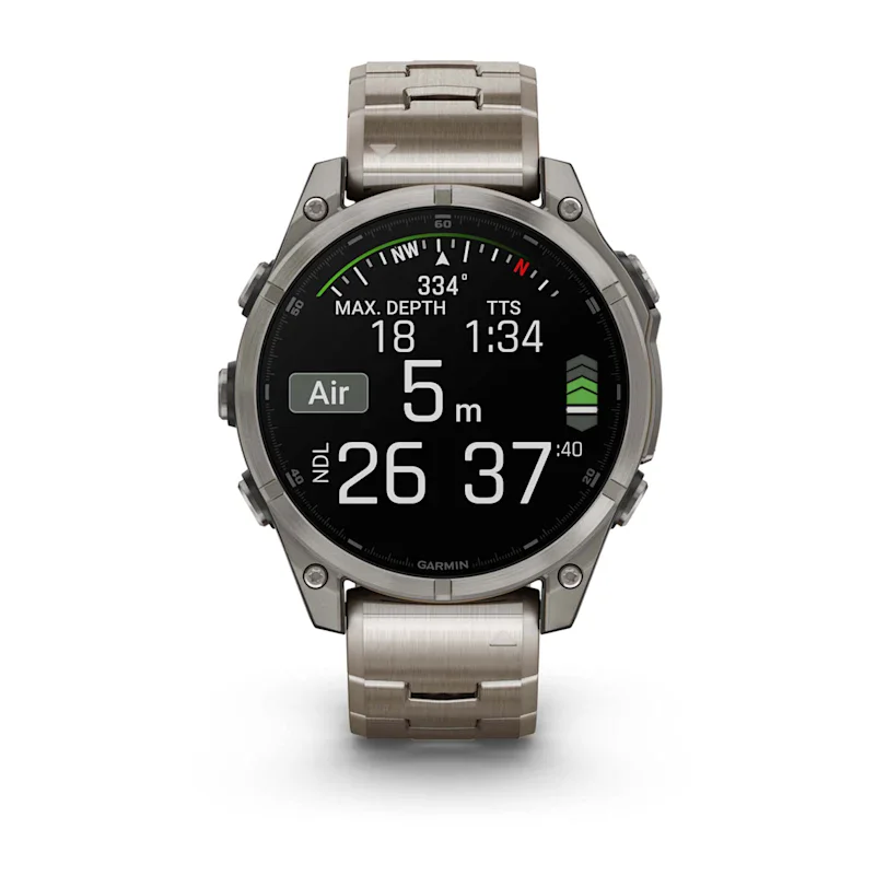 Garmin fēnix® 8 - 47 mm AMOLED Sapphire Titan mit zusätzlichem Silikonarmband 010-02904-40