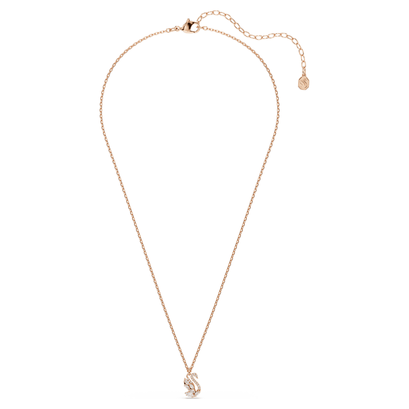 Swarovski  Swan Anhänger Verschiedene Schliffe, Schwan, Weiß, Roségold-Legierungsschicht