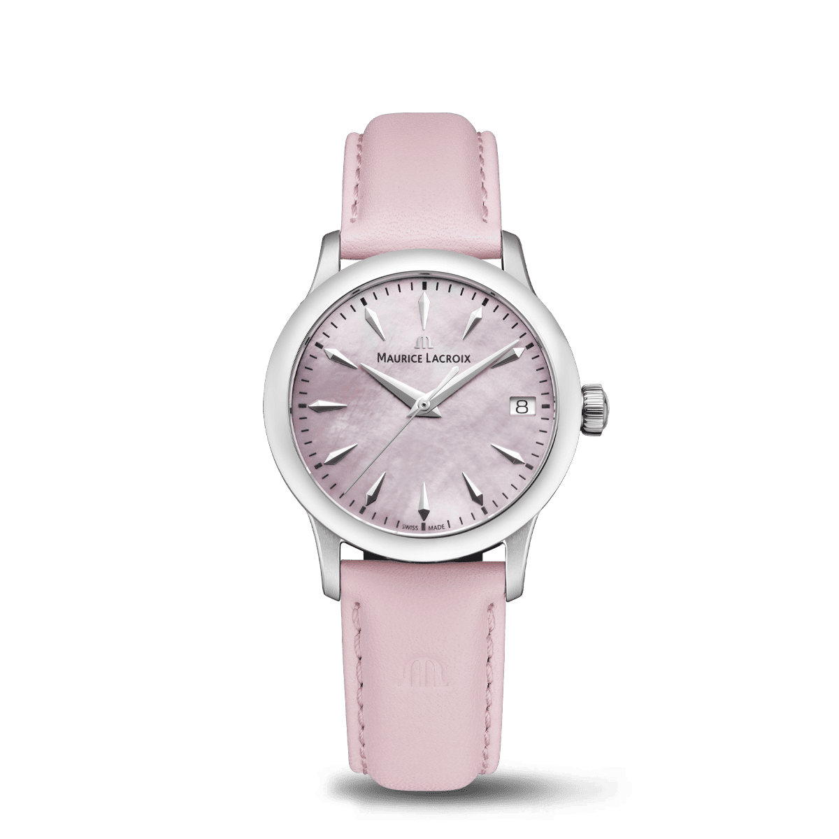 Maurice Lacroix 1975 Quartz 33mm, Quarzwerk, Lederband Rosa Damenuhr 751006-SS001-560-6