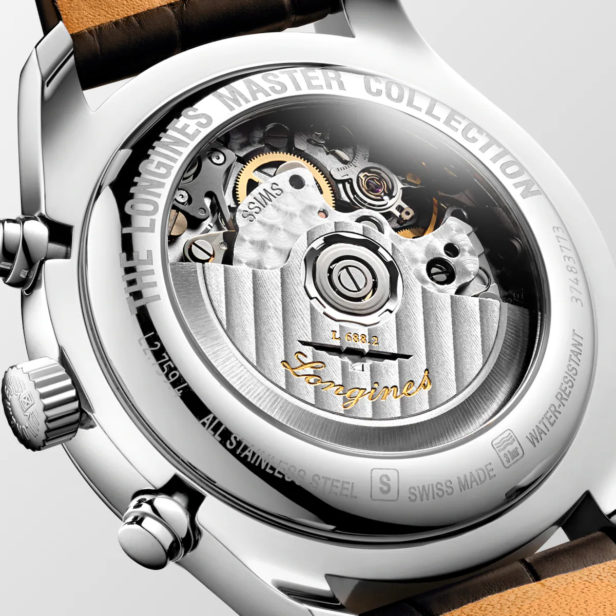 Longines Master Collection Chronograph Silber Lederband Herrenuhr L2.759.4.78.3