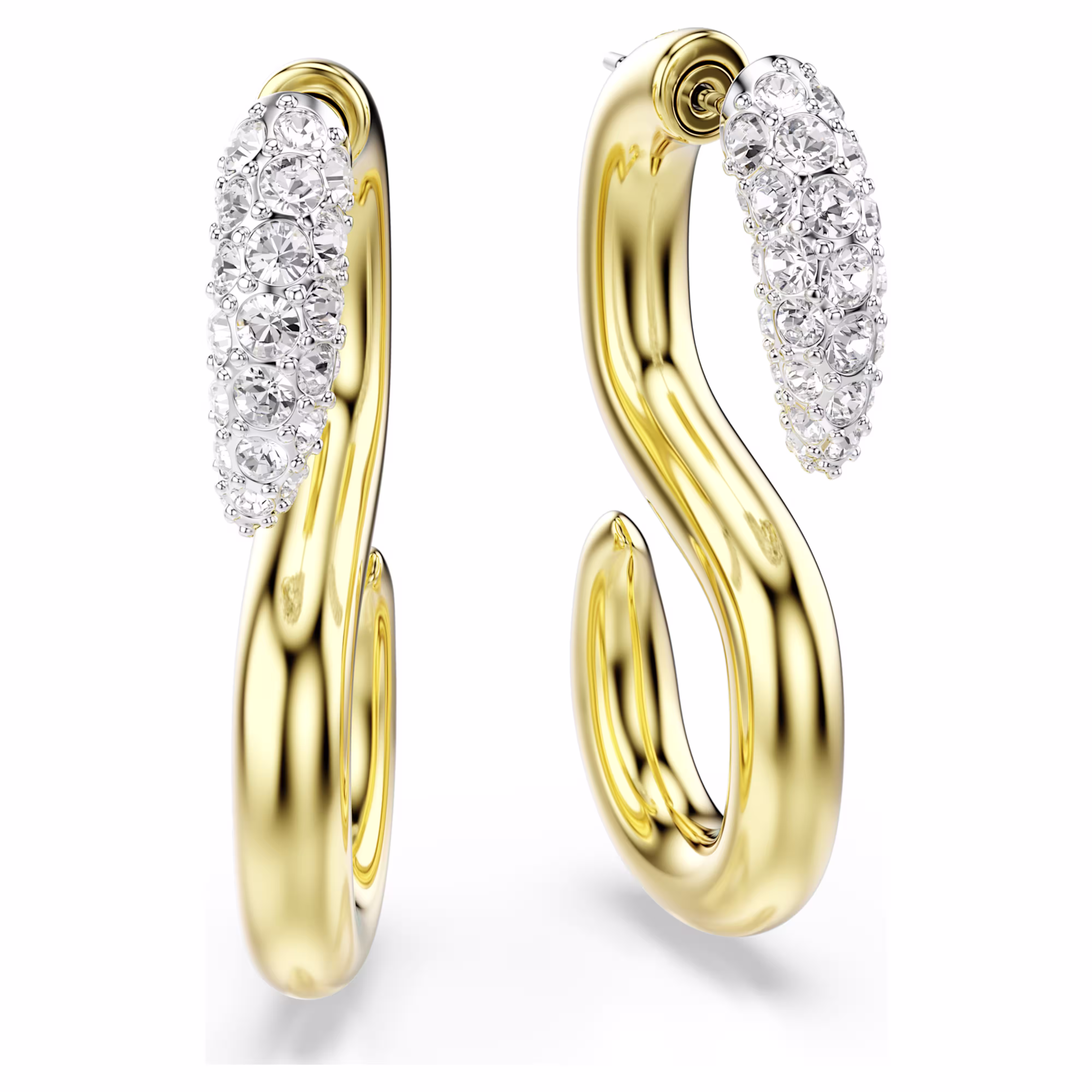 Swarovski  Dextera Ohrringe Rundschliff, Weiß, Metallmix