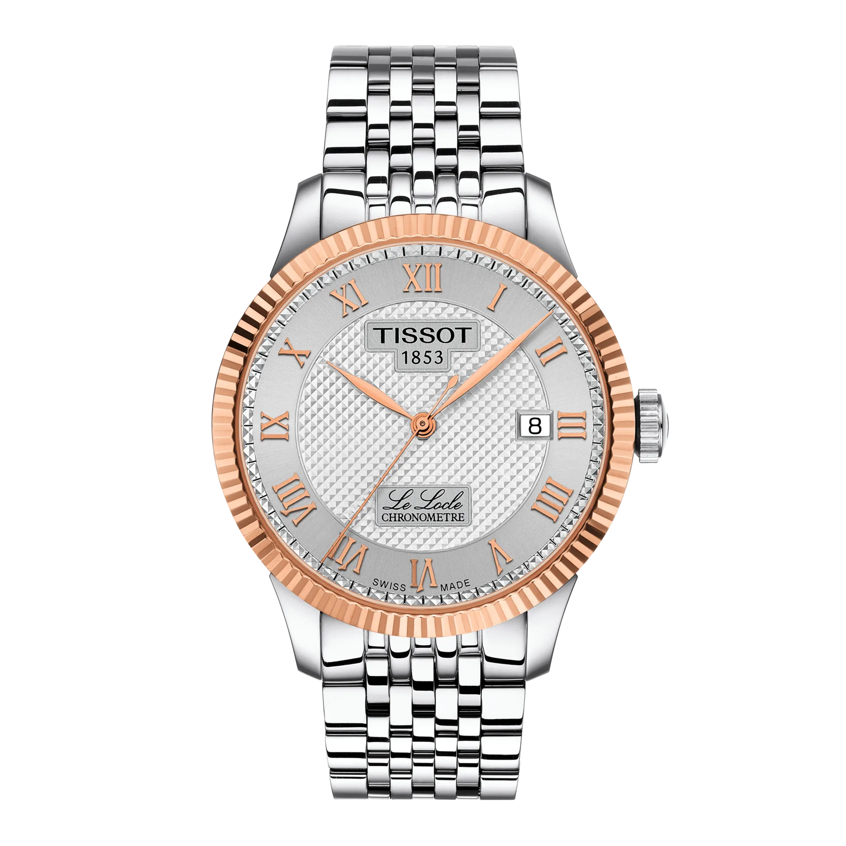 Tissot LE LOCLE Gold Bezel 39.3mm, Chronometer, Automatic 80 Hour Power Reserve Men's Watch T932.408.41.033.00