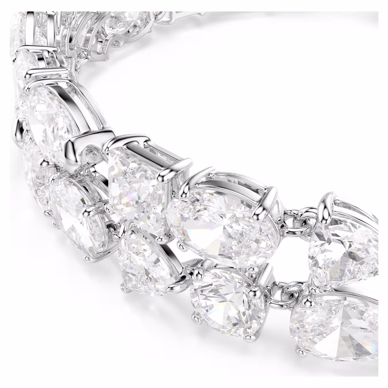 Swarovski Mesmera Bracelet, Various Cuts, White, Rhodium-plated