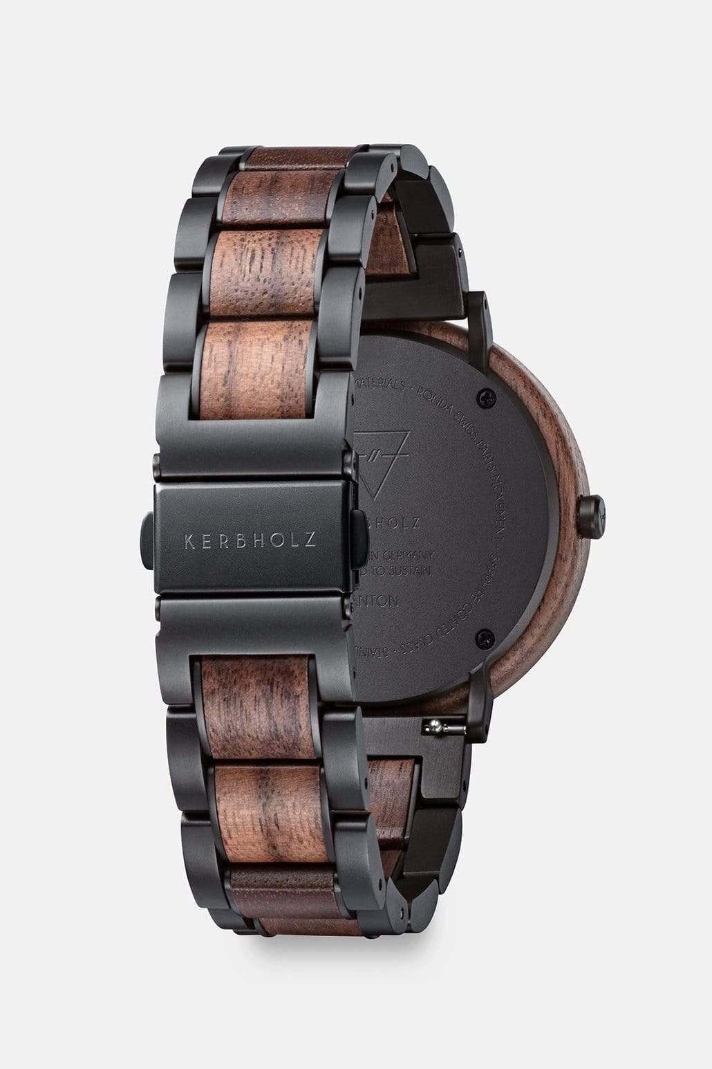 Kerbholz Herrenuhr Anton Walnut Black Steel WATWANT4041 günstig