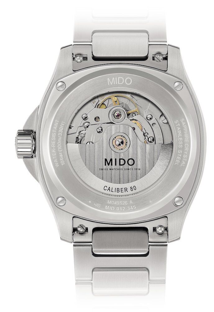 Mido Multifort TV Big Date men's watch M049.526.11.081.00 set with black rubber strap