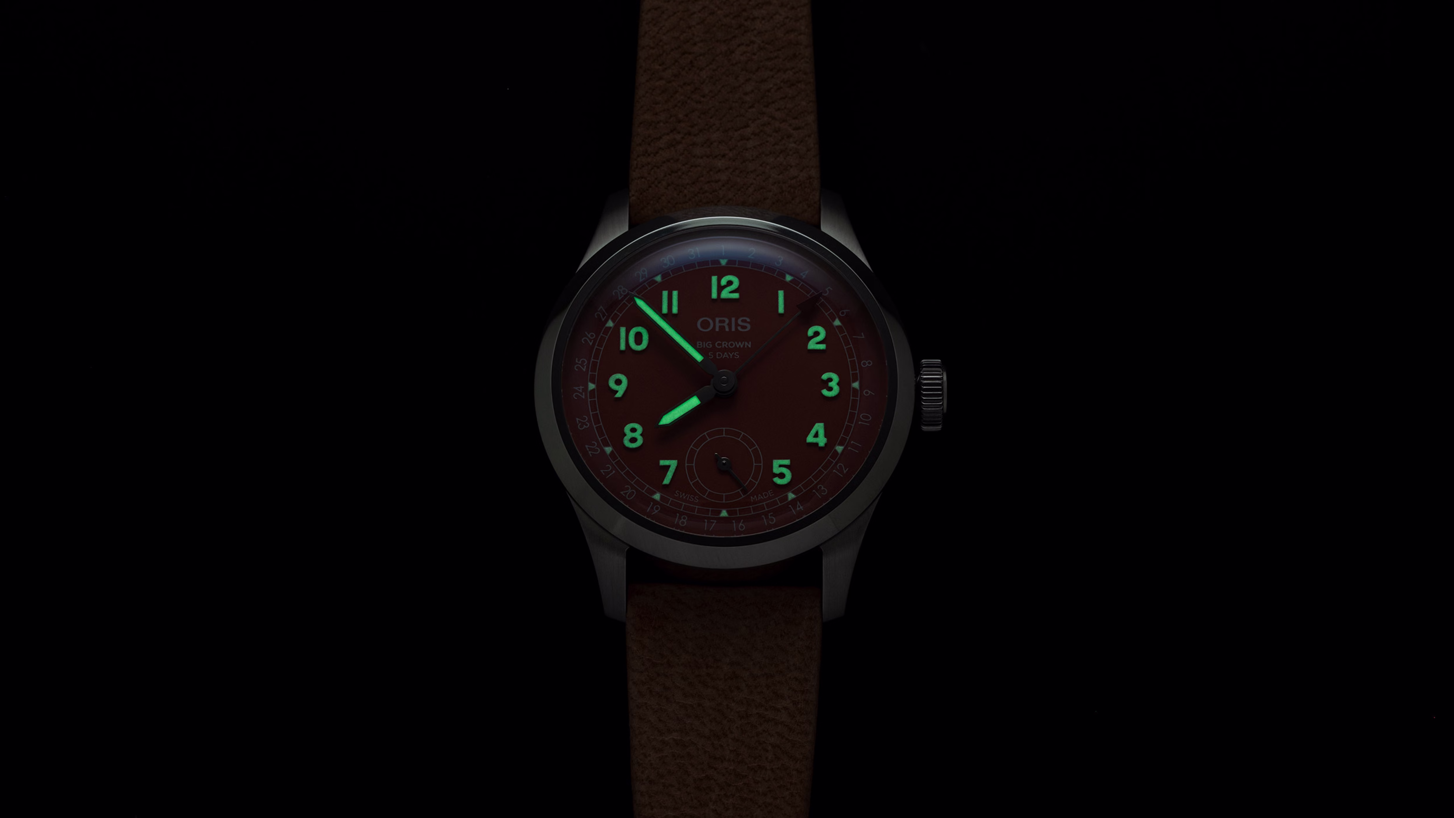 Oris Big Crown Pointer Date Caliber 403, 40mm, deerskin strap, red men's watch 01 403 7799 4068-07 6 ​​20 11FC