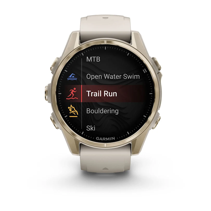 Garmin fēnix® 8 43 mm AMOLED Sapphire Nebelgrau/Softgold 010-02903-11