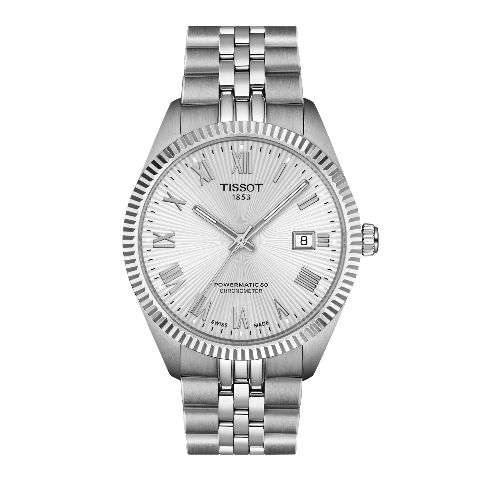 Tissot Ballade Powermatic 80 COSC 39mm Silber Herrenuhr T156.408.11.033.00