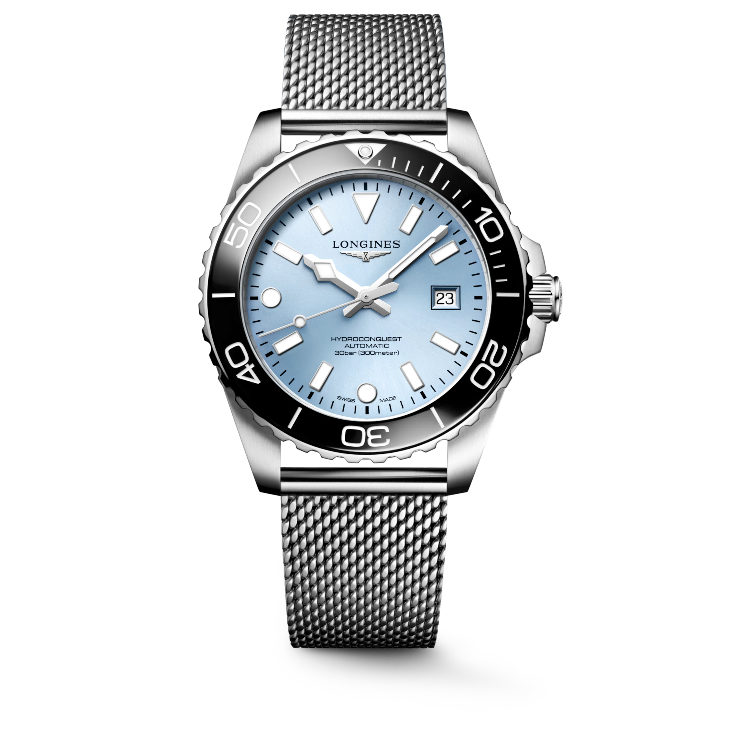 Longines Hydroconquest frostblau 42mm Automatik Herrenuhr L3.788.4.99.6