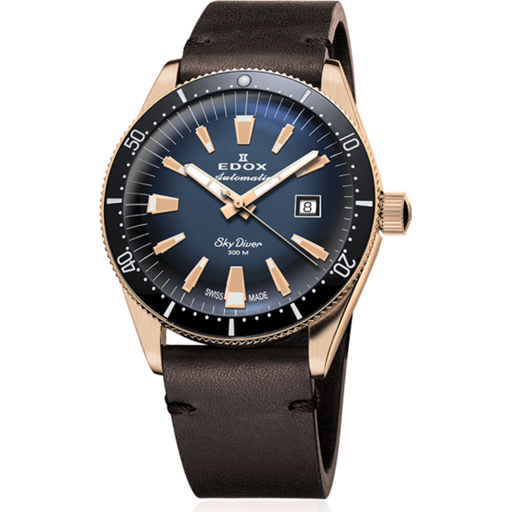 edox-skydiver-80126-3brn-buidr-13934721 Edox SkyDiver Date Automatic Limited Edition Men's Watch 80126 BRN BUIDR