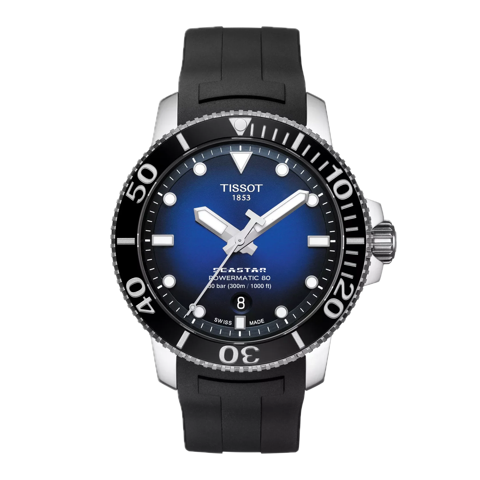 Tissot Seastar 1000 43mm, Automatikwerk, bis zu 80 Stunden Gangreserve, 30ATM Herrenuhr T120.907.17.041.00
