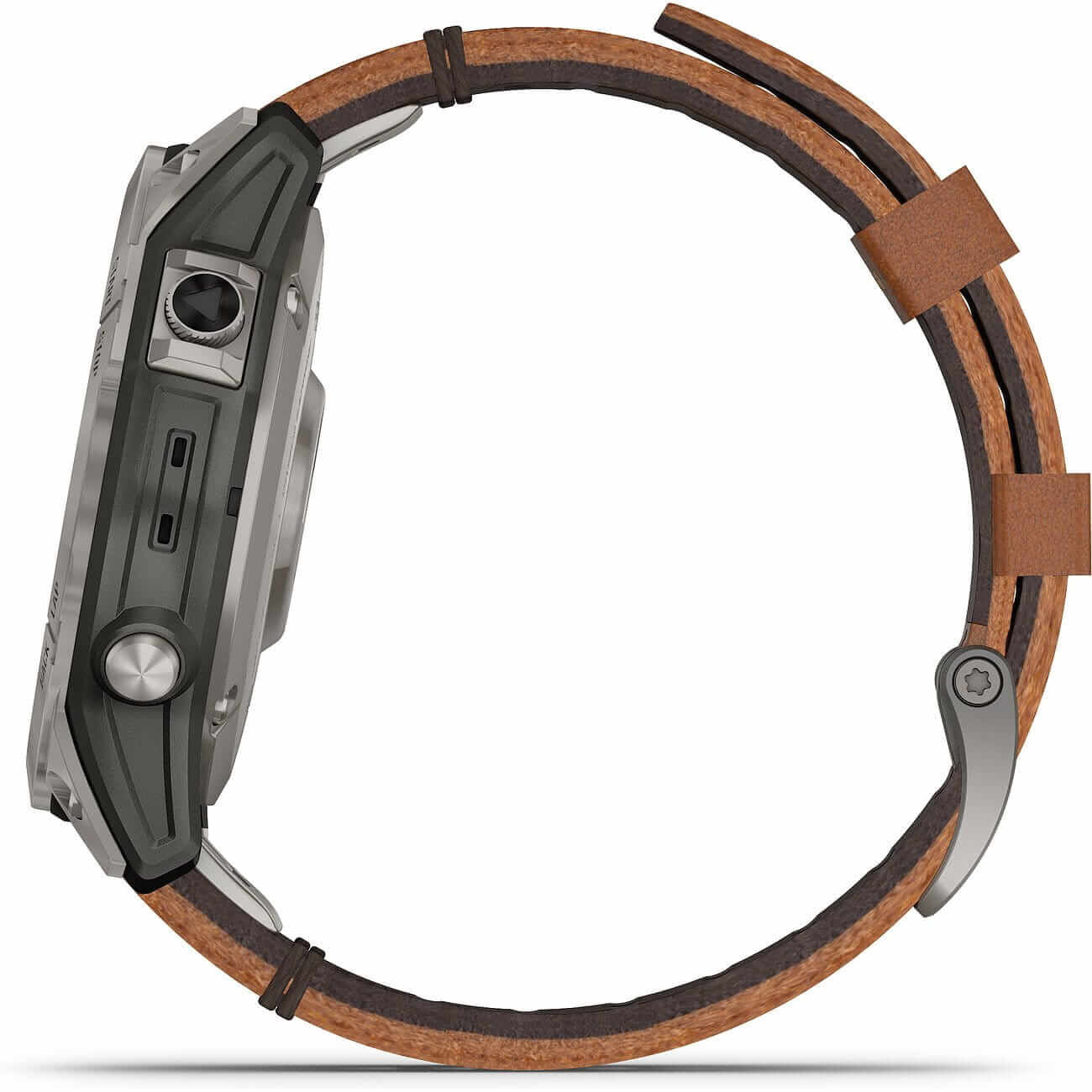 Garmin fēnix® 7 Pro Sapphire Solar Graphit Titan mit Lederarmband und Silikonband 010-02777-30