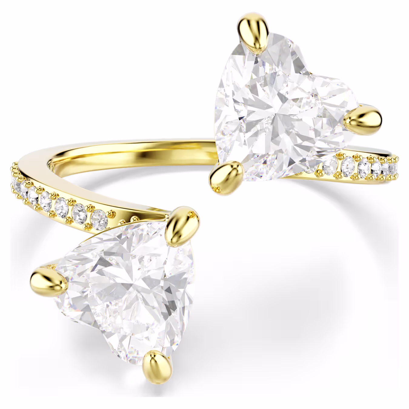 Swarovski Ringe Mesmera Herzschliff, Pavé, Weiß, 18k vergoldet, Gr. 55