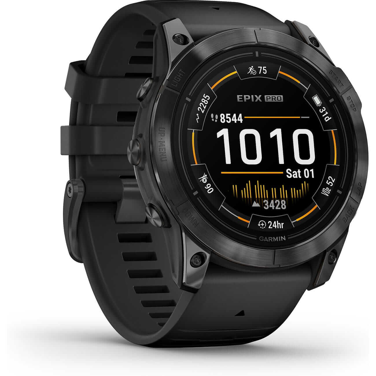 Garmin Epix™ Pro Gen 2 Sapphire 51mm Black/Carbon Gray Titanium with Silicone Strap 010-02804-01