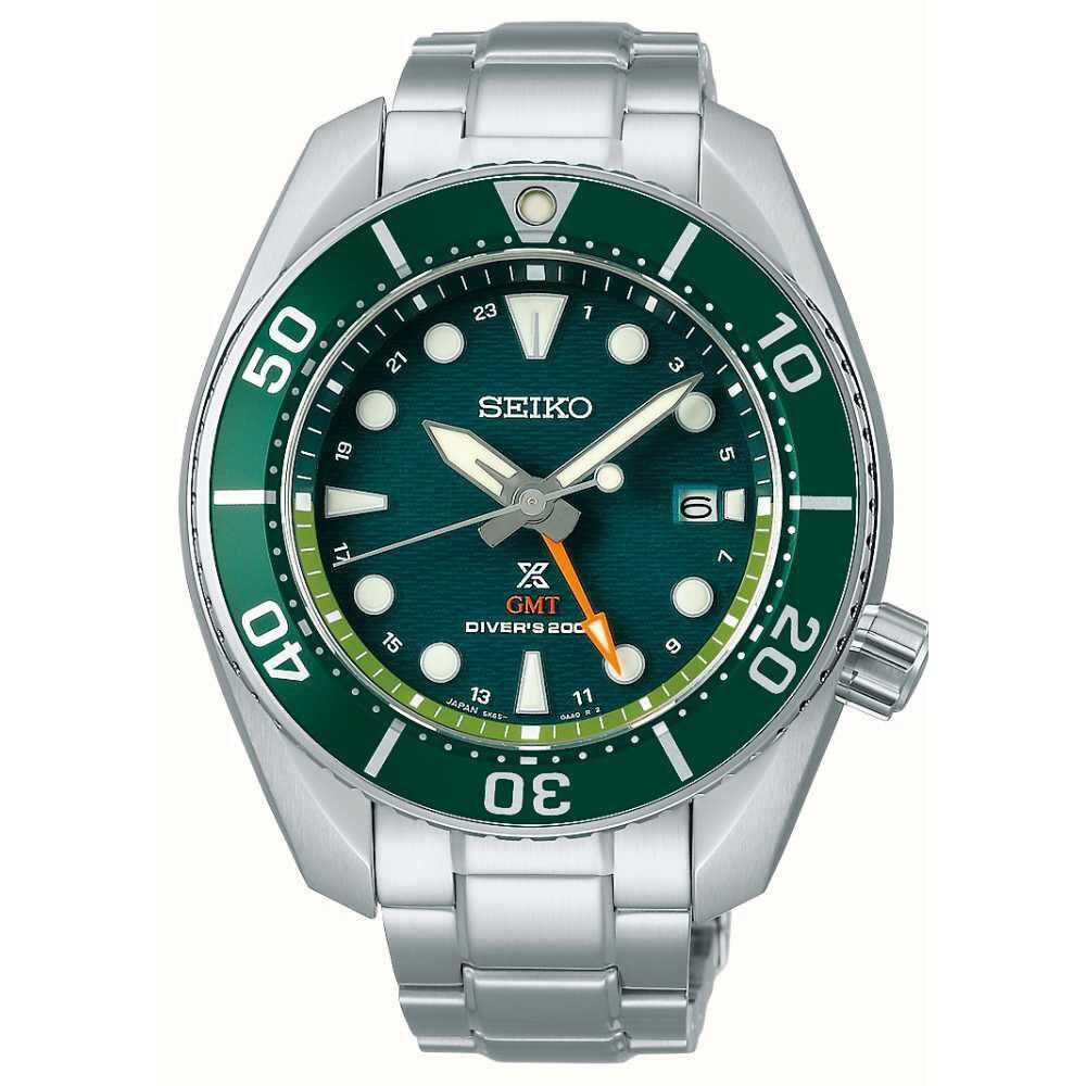 seiko-prospex-sumo-solar-gmt-herrenuhr-gruen-mit-edelstahlband-sfk003j1-34901-0 Seiko Prospex Sumo Solar Men's Watch SFK003J1